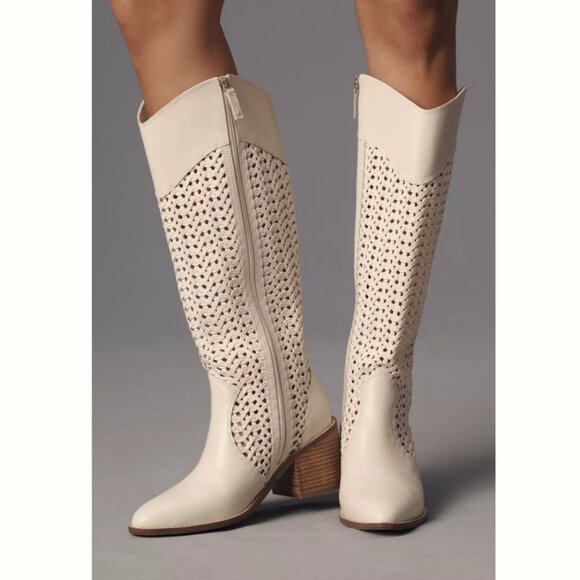 NEW KELSI DAGGER Echo Crochet High Shaft Boots in shell for women 825 8j4 - Picture 13 of 16